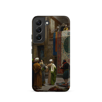 Carpet Seller of Cairo - Jean-leon Gerome Phone Case Samsung Galaxy S22 / Matte Black Phone Case Detailed Painting Men Traditional Attire