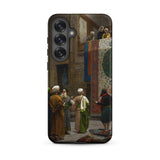 Carpet Seller of Cairo - Jean-leon Gerome Phone Case Samsung Galaxy S25 Plus / Matte Black Detailed Classical Painting Men Traditional