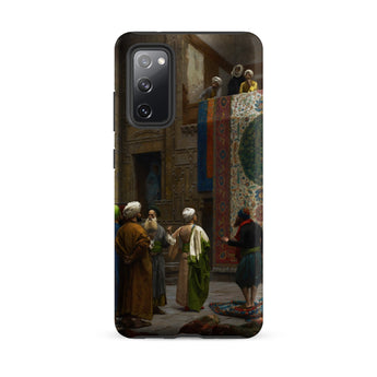 Carpet Seller of Cairo - Jean-leon Gerome Samsung Case, Galaxy S20 Fe / Matte, Black Smartphone Triple Camera Painting Middle Eastern