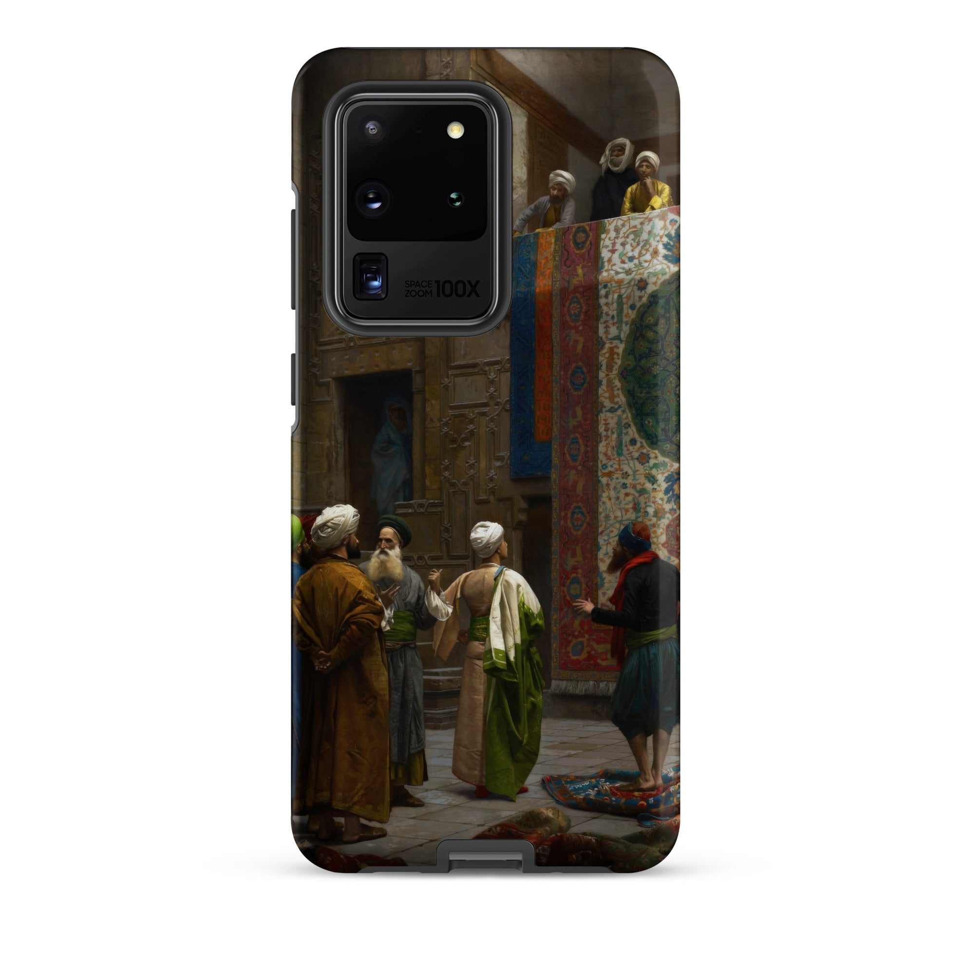 Carpet Seller of Cairo Jean Leon Gerome Samsung Case, Galaxy S20 Ultra / Matte, Smartphone Case Orientalist Painting Street Scene Figures
