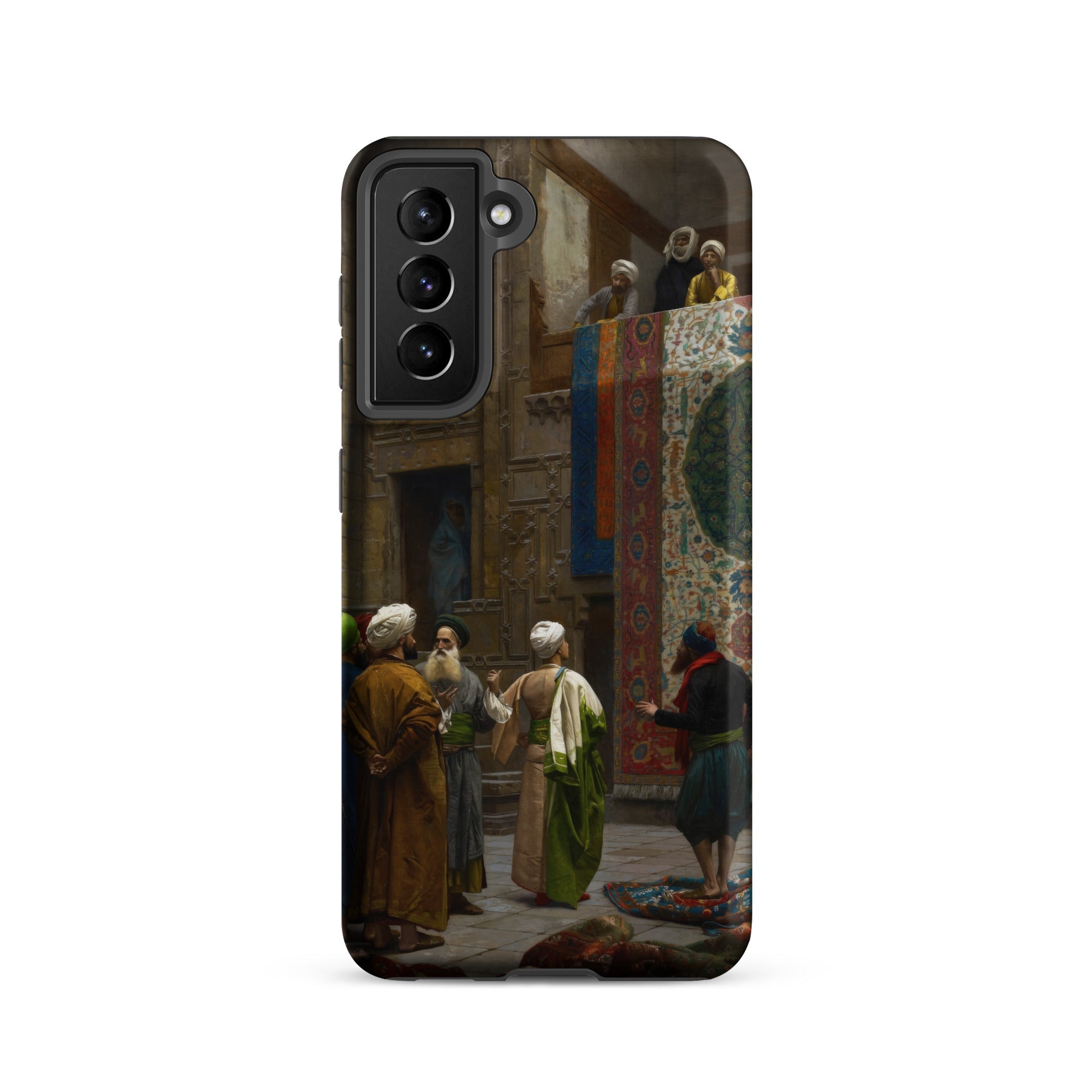 Carpet Seller of Cairo Jean Leon Gerome Samsung Case, Galaxy S21 / Matte, Phone Case Detailed Painting Outdoor Market Scene