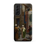 Carpet Seller of Cairo - Jean-leon Gerome Samsung Case, Galaxy S21 Plus / Matte, Smartphone Case Classical Painting Outdoor Market Scene