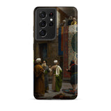 Carpet Seller of Cairo - Jean-leon Gerome Samsung Case, Galaxy S21 Ultra / Matte, Black Smartphone Multi-lens Camera Module Vibrant