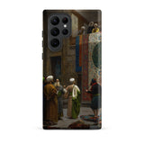 Carpet Seller of Cairo - Jean-leon Gerome Samsung Case, Galaxy S22 Ultra / Matte, Black Smartphone Case Classical Painting Marketplace Scene