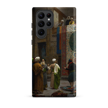 Carpet Seller of Cairo - Jean-leon Gerome Samsung Case, Galaxy S22 Ultra / Matte, Black Smartphone Case Classical Painting Marketplace Scene