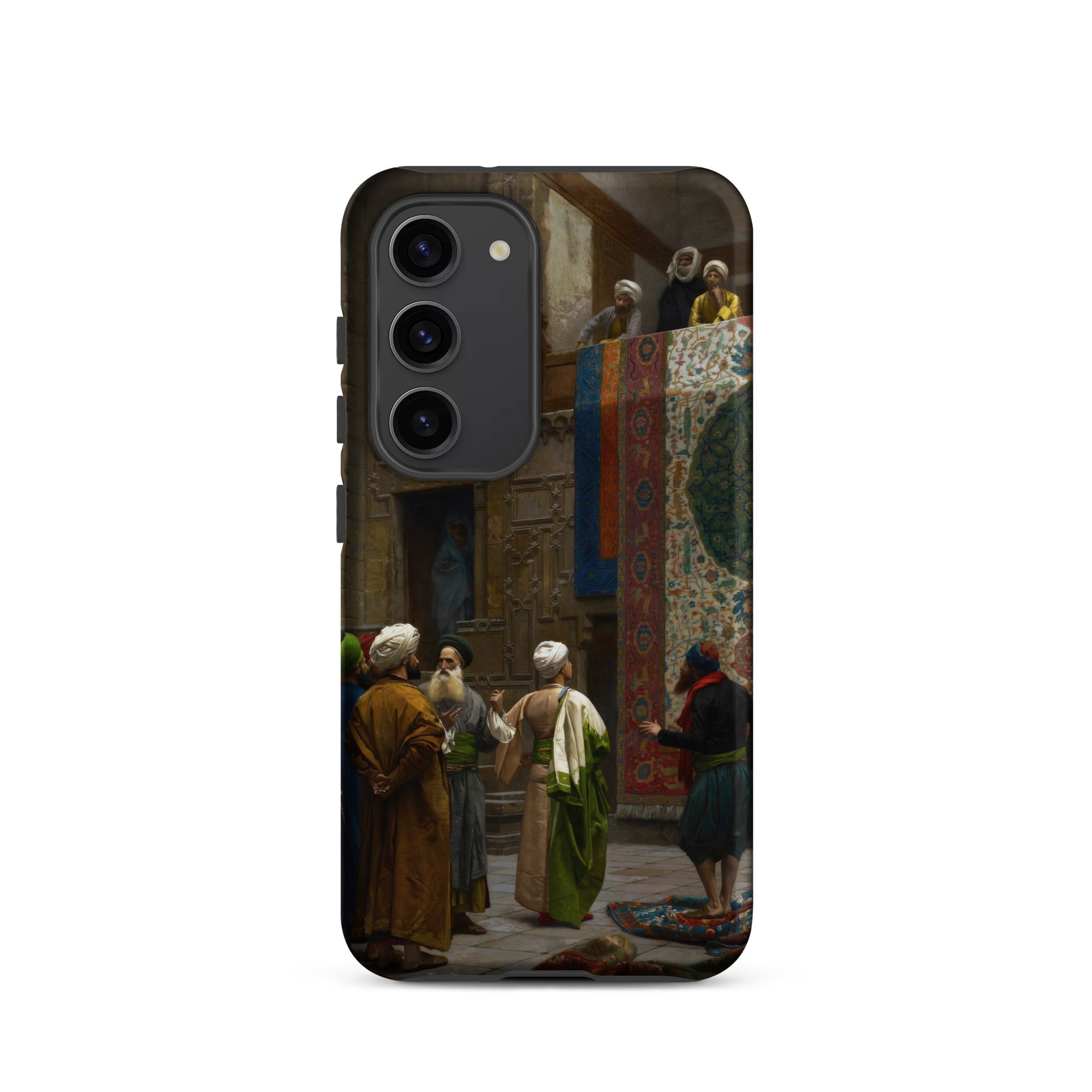 Carpet Seller of Cairo Jean Leon Gerome Samsung Case, Galaxy S23 / Matte, Smartphone Case Detailed Painting Outdoor Market Scene Figures