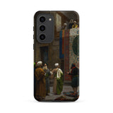 Carpet Seller of Cairo - Jean-leon Gerome Samsung Case, Galaxy S23 Plus / Matte, Smartphone Case Classical Painting Outdoor Market Scene