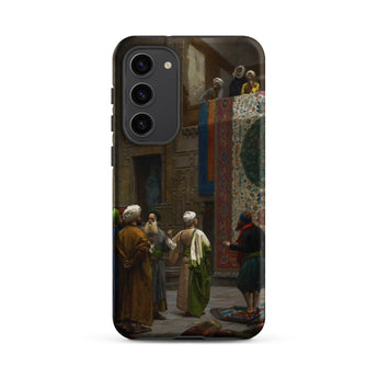Carpet Seller of Cairo - Jean-leon Gerome Samsung Case, Galaxy S23 Plus / Matte, Smartphone Case Classical Painting Outdoor Market Scene