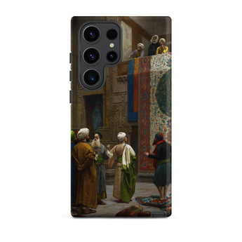 Carpet Seller of Cairo - Jean-leon Gerome Samsung Case, Galaxy S23 Ultra / Matte, Smartphone Case Classical Painting Outdoor Market Scene