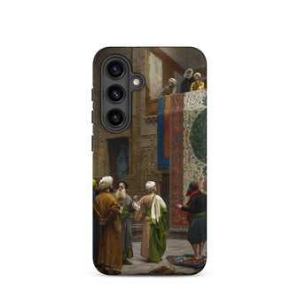 Carpet Seller of Cairo - Jean-leon Gerome Samsung Case, Galaxy S24 / Matte, Smartphone Camera Painted Scene People Traditional Attire