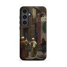 Carpet Seller of Cairo Jean Leon Gerome Samsung Case, Galaxy S24 Plus / Matte, Black Smartphone Case Historical Painting Marketplace
