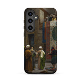 Carpet Seller of Cairo - Jean-leon Gerome Samsung Case, Galaxy S24 Plus / Matte, Black Smartphone Case Historical Painting Marketplace