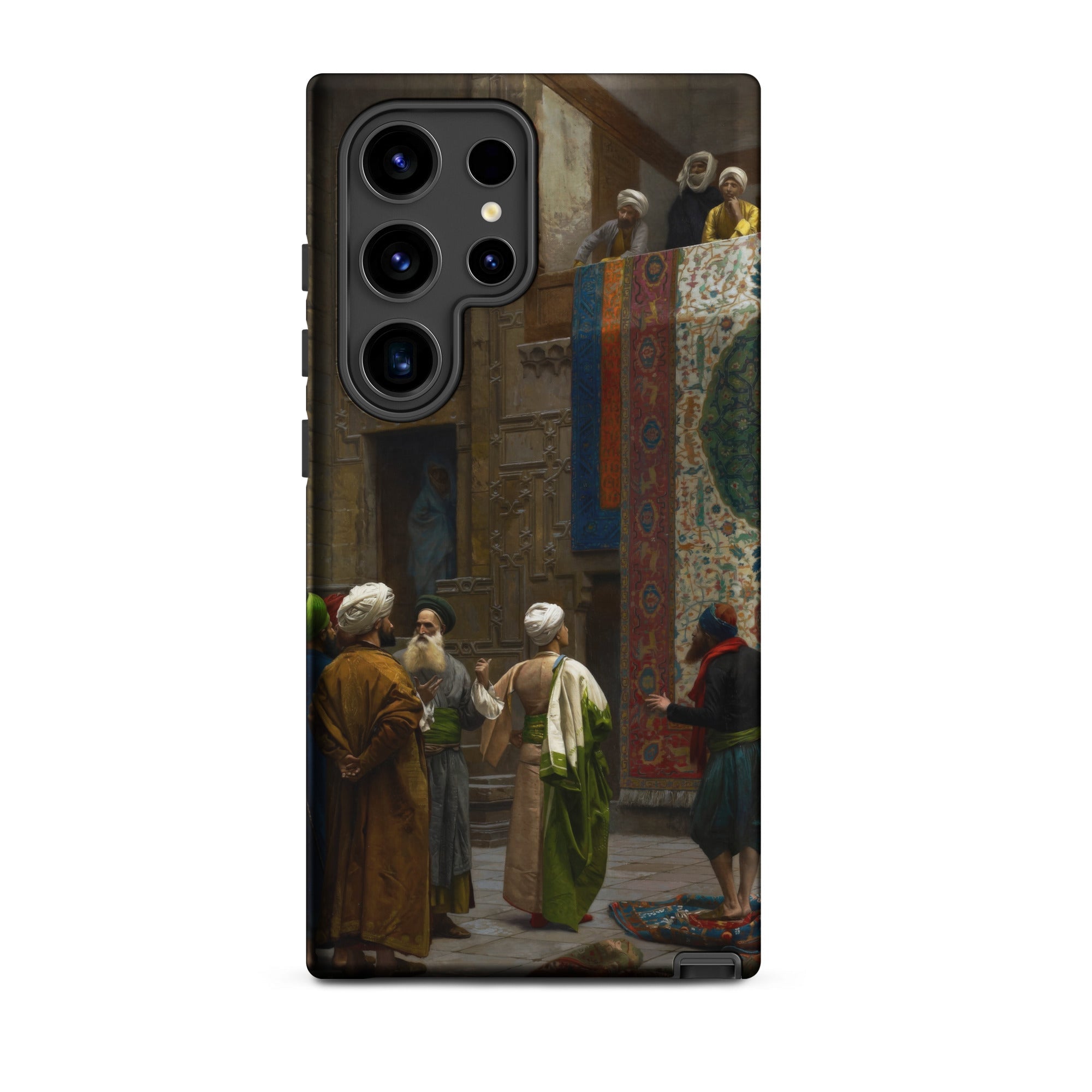 Carpet Seller of Cairo Jean Leon Gerome Samsung Case, Galaxy S24 Ultra / Matte, Smartphone Case Classical Painting Outdoor Market Scene