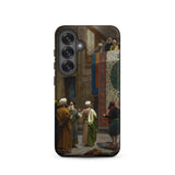 Carpet Seller of Cairo - Jean-leon Gerome Samsung Case, Galaxy S25 / Matte, Smartphone Historically-themed Protective Case
