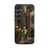 Carpet Seller of Cairo - Jean-leon Gerome Samsung Case, Galaxy S25 Plus / Matte, Smartphone Case Classical Painting Marketplace Scene
