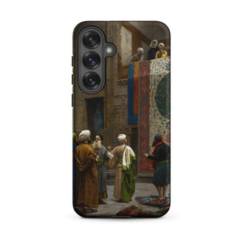Carpet Seller of Cairo - Jean-leon Gerome Samsung Case, Galaxy S25 Plus / Matte, Smartphone Case Classical Painting Marketplace Scene