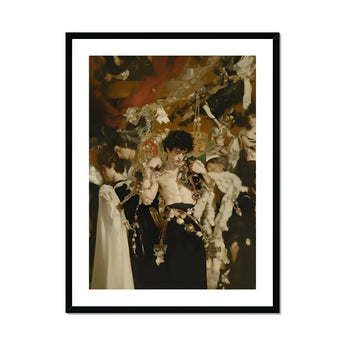 Carte Blanche - Surreal Gay Baroque Art Print, Framed Photograph Ornate Black Gown Formal Event