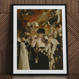 surreal gay portrait, black frame