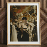 Surreal baroque art print, framed, featuring a gay figure.