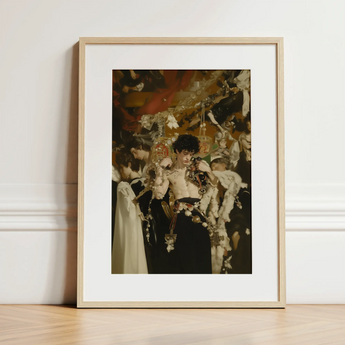 Carte Blanche - Surreal Gay Baroque Art Print / Canvas, 12x16’’ / 31x41cm / Natural Frame / Matboard, Posters Prints & Visual Artwork, Toby