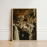Framed Portrait Young Man Ornate Dark Attire Adorned Surreal Gay Baroque, Art, Dream Incarnate