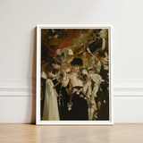 White-framed Art Print Young Man Ornate Dark Attire Surreal Gay Baroque, Dream Incarnate