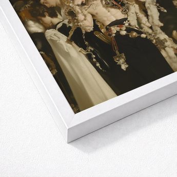 White-framed Art Print Classical Painting Figures Ornate Dark Surreal Gay Baroque, Dream Incarnate