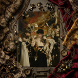Carte Blanche - Surreal Gay Baroque Art Print / Canvas Vintage-style Portrait Print Central Figure Ornate Dark Attire Surreal Gay Baroque,