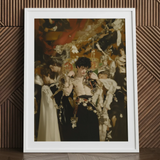 Carte Blanche - Surreal Gay Baroque Art Print / Canvas White-framed Art Print Classical Painting Young Man Adorned Surreal Gay Baroque,
