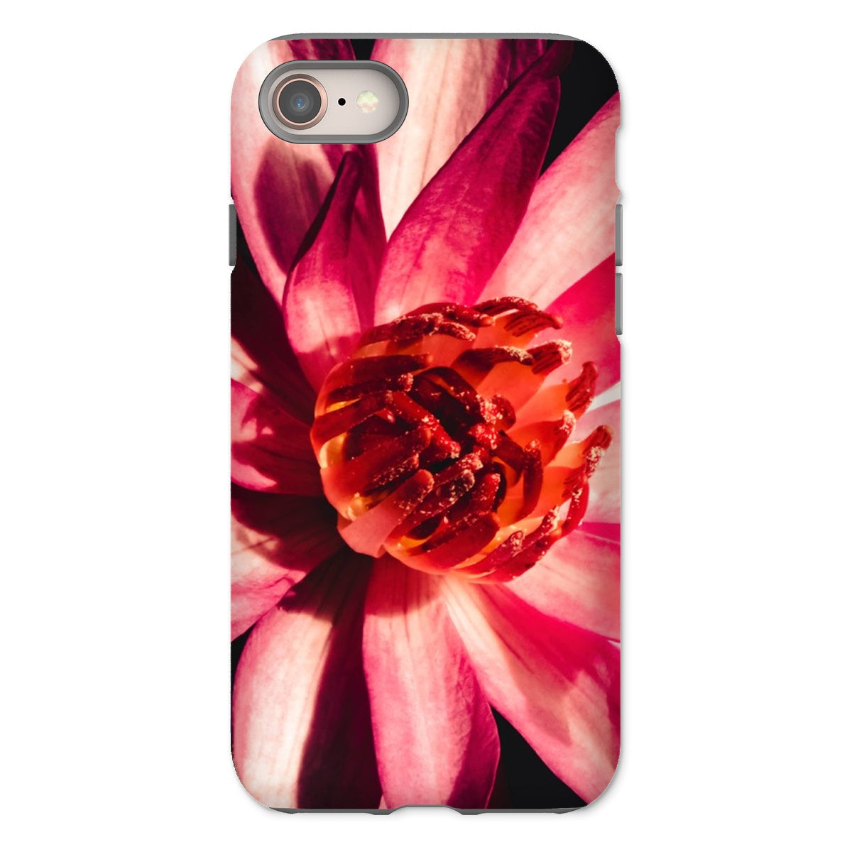 Casanova Pink Lotus Photography Iphone Case, 8 / Matte, Phone Case Close Up Photograph Vibrant Pink Flower Detailed