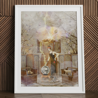 Cassandra the Mystic Marvel - Witch Legend Art Print, Witch Legend Pulsing, Legend Art Print, Toby Leon