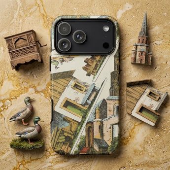 Castle and Village Cut-out - Jan De Haan Phone Case Fold Line Mobile Cases