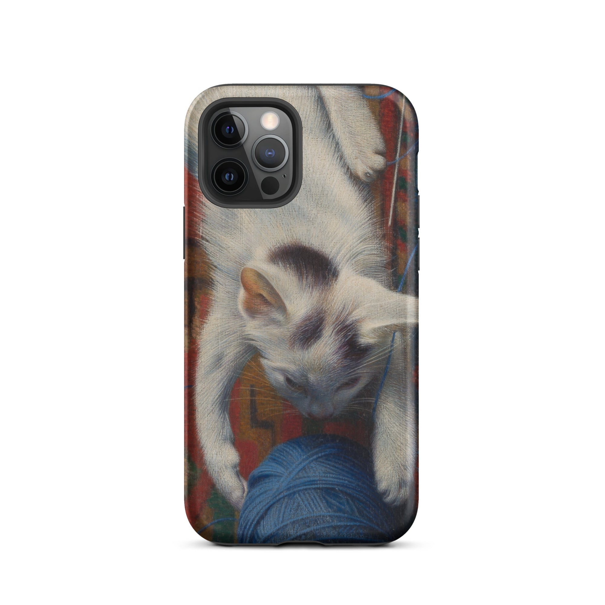 Cat with Ball of Wool Richard Muller Iphone Case, 12 Pro / Matte, Cat Themed Phone Case