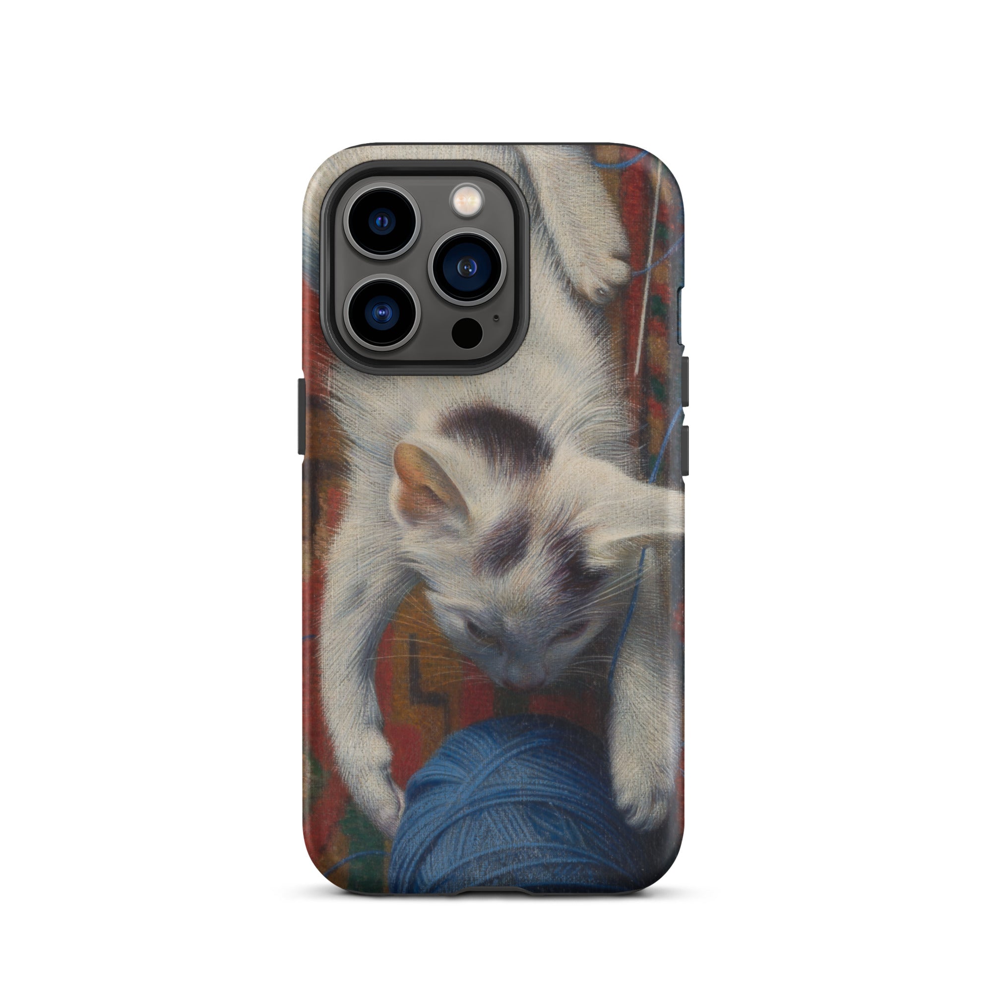 Cat with Ball of Wool Richard Muller Iphone Case, 13 Pro / Matte, Cat Themed Phone Case