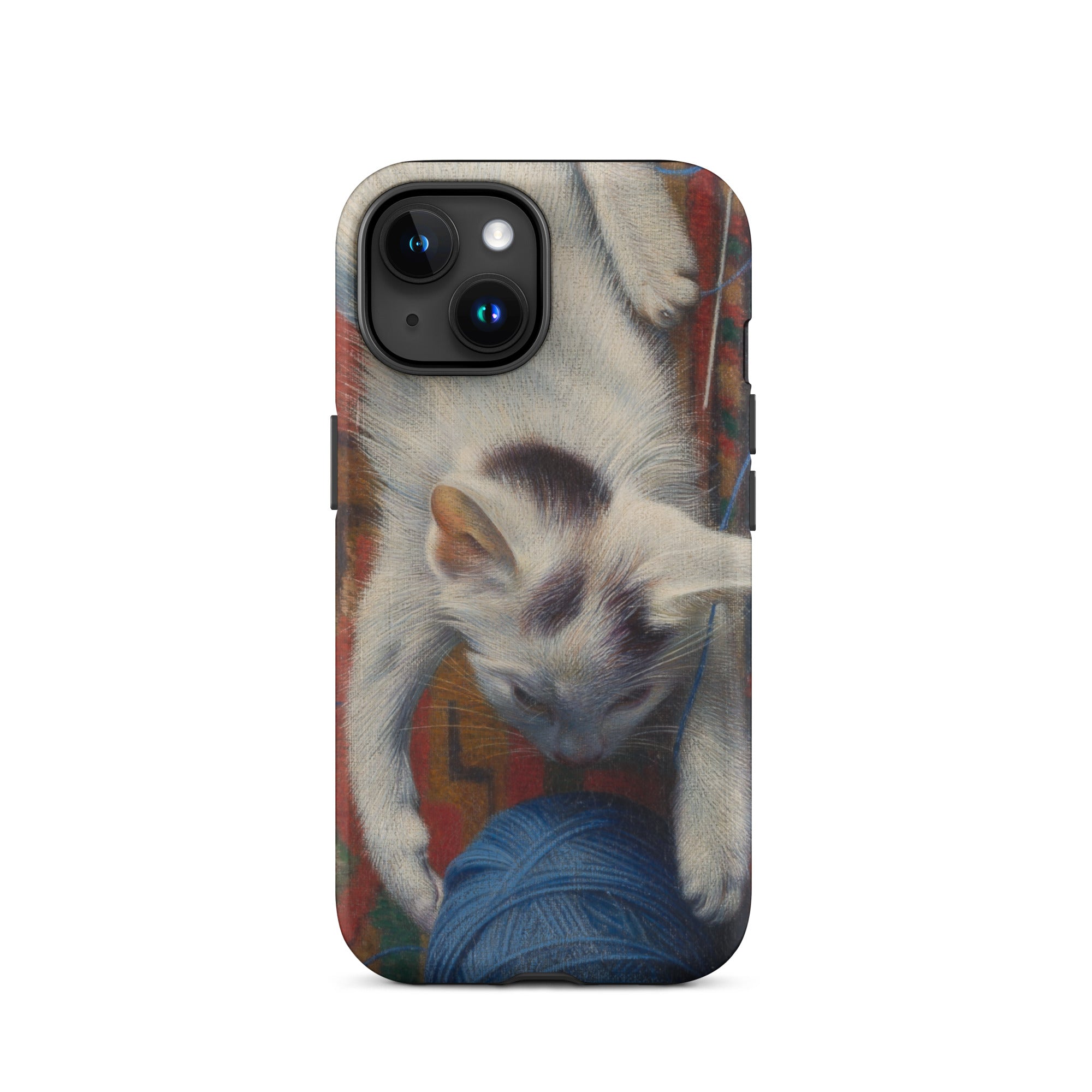 Cat with Ball of Wool Richard Muller Iphone Case, 15 / Matte, Cat Themed Phone Case