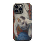 Cat with Ball of Wool - Richard Muller Phone Case Iphone 13 Pro Max / Matte Phone Case Kitten Yarn Ball Design Richard Muller Iphone,