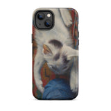 Cat with Ball of Wool - Richard Muller Phone Case Iphone 14 Plus / Matte Cat-themed Phone Case Richard Muller Iphone, Woolen World
