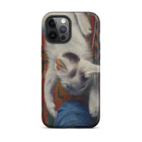 Cat with Ball of Wool - Richard Muller Phone Case Iphone 12 Pro Max / Matte Cat-themed Phone Case Richard Muller Iphone, Woolen World