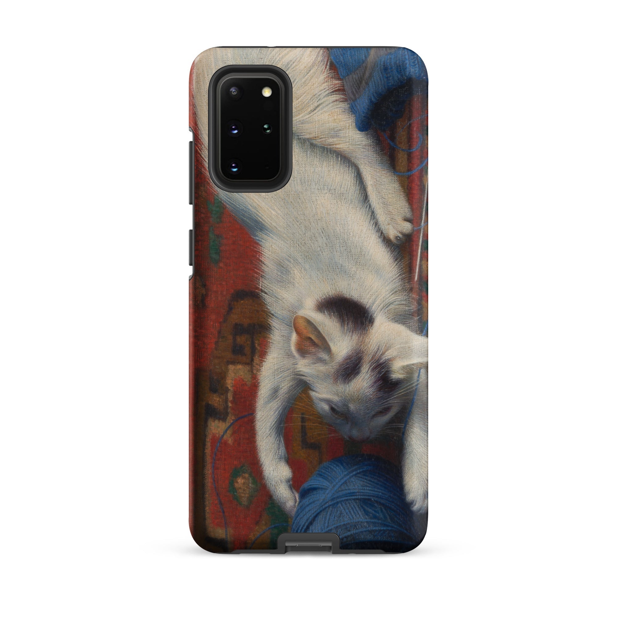 Cat with Ball of Wool Richard Muller Samsung Case, Galaxy S20 Plus / Matte, Phone Case Playful Cat Design