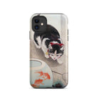 Cat and Goldfish Bowl - Ohara Koson Iphone Case, 11 / Matte, Cat Goldfish Phone Case