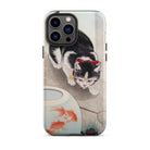 Cat and Goldfish Bowl - Ohara Koson Iphone Case, 13 Pro Max / Matte, Cat Goldfish Phone Case