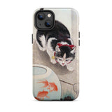 Cat and Goldfish Bowl - Ohara Koson Iphone Case, 14 Plus / Matte, Cat Goldfish Phone Case
