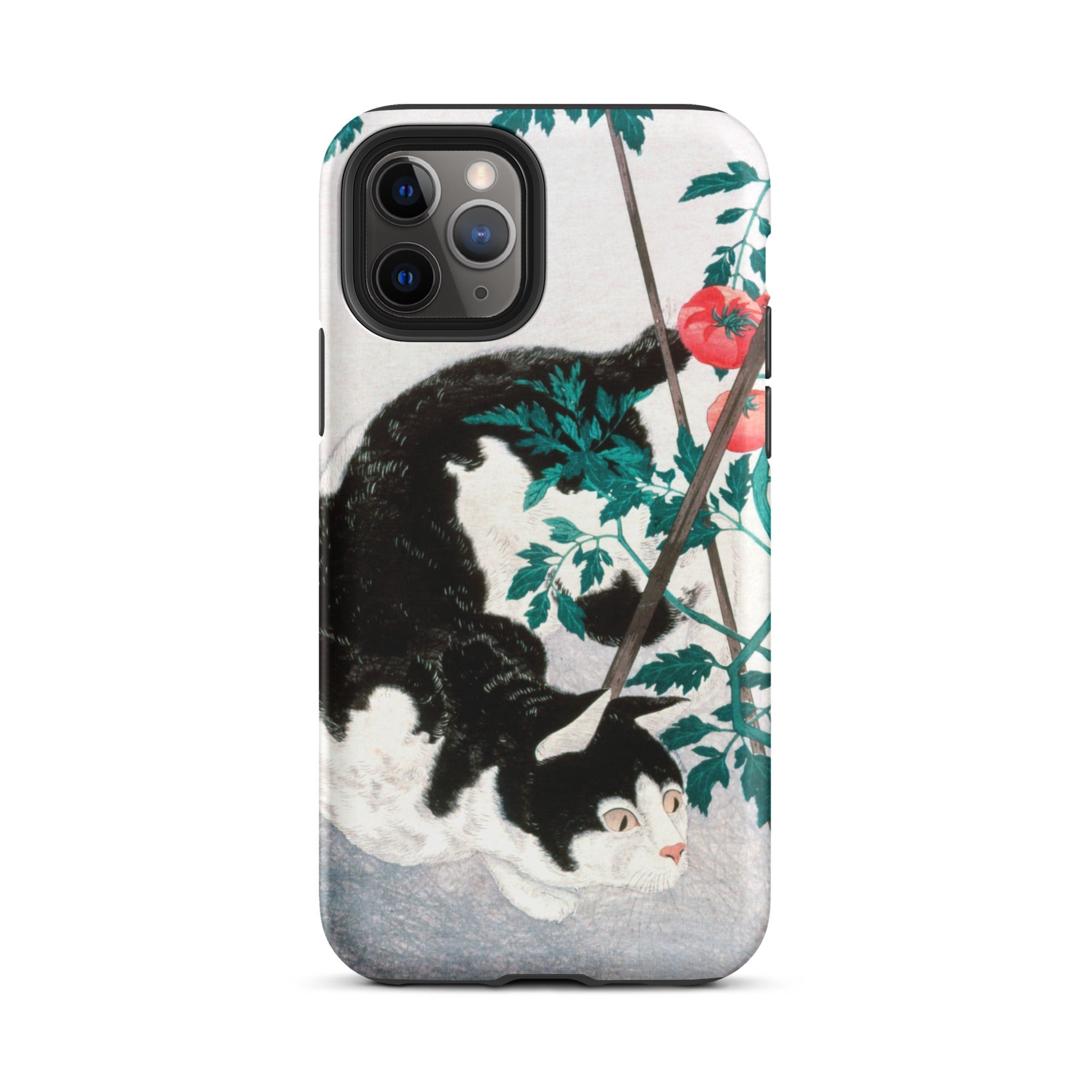 Cat with Tomato Plant Hiroaki Takahashi Iphone Case, 11 Pro / Matte, Cat Tomato Phone Case