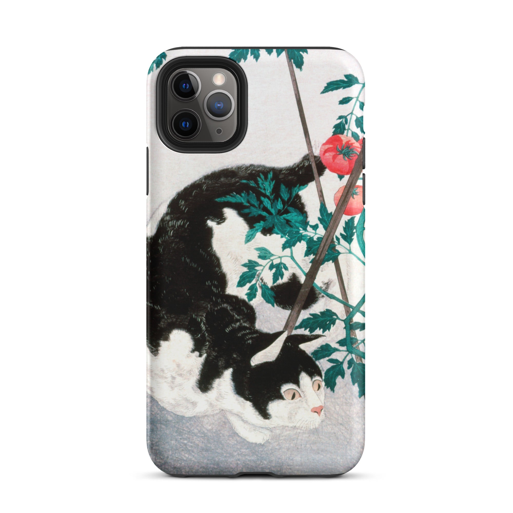 Cat with Tomato Plant Hiroaki Takahashi Iphone Case, 11 Pro Max / Matte, Phone Case Cat Tomato Design