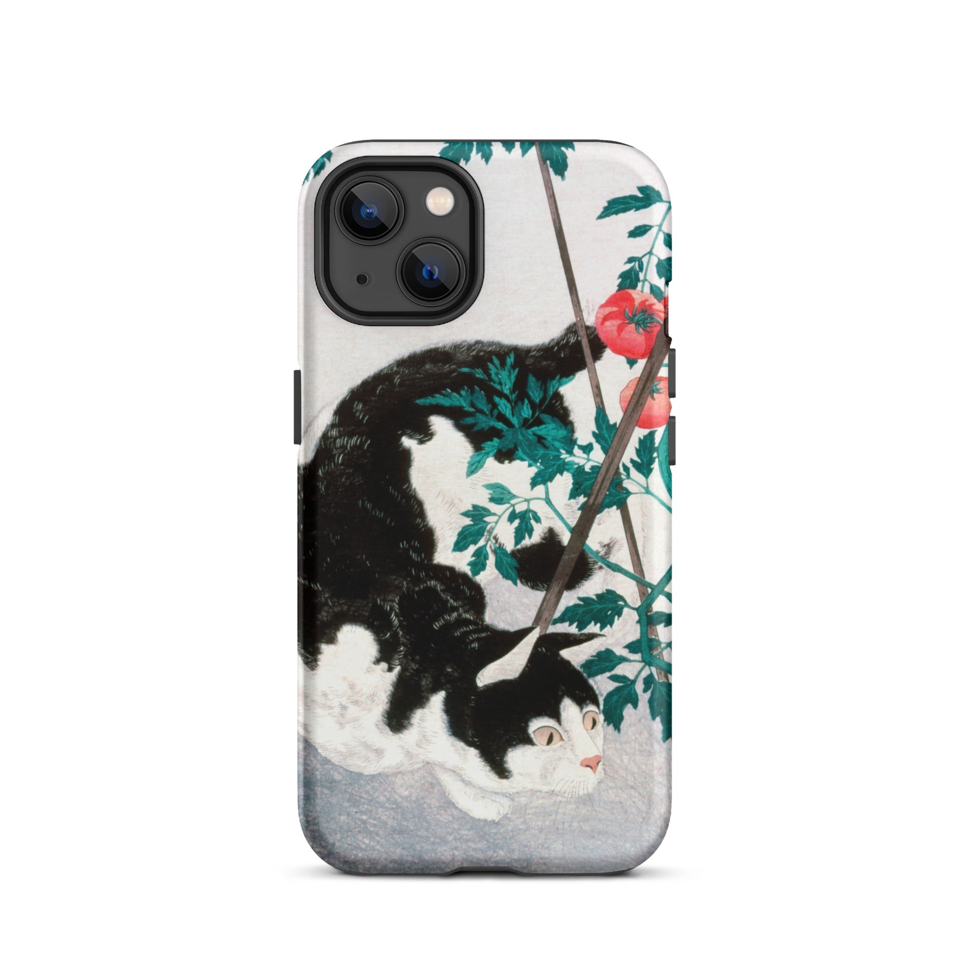 Cat with Tomato Plant Hiroaki Takahashi Iphone Case, 13 / Matte, Cat Tomato Phone Case