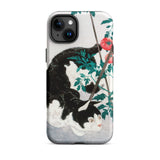 Cat with Tomato Plant - Hiroaki Takahashi Iphone Case, 15 Plus / Matte, Cat Tomato Plant Phone Case