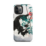 Cat with Tomato Plant - Hiroaki Takahashi Phone Case Iphone 11 Pro / Matte Rendering, Inked Velvet, Staked Vine Mobile Cases