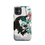 Cat with Tomato Plant - Hiroaki Takahashi Phone Case Iphone 11 / Matte Cat Tomato Plant Phone Case Hiroaki Takahashi Rendering, Inked