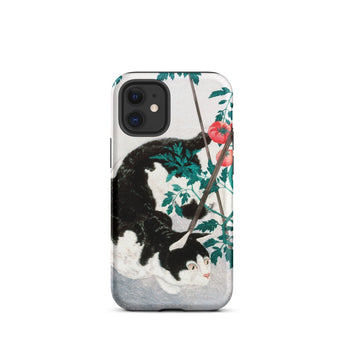 Cat with Tomato Plant - Hiroaki Takahashi Phone Case Iphone 12 Mini / Matte Cat Tomato Iphone Case Hiroaki Takahashi Rendering, Inked