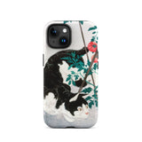 Cat with Tomato Plant - Hiroaki Takahashi Phone Case Iphone 15 / Matte Iphone Case Cat Tomato Design Hiroaki Takahashi Rendering, Inked